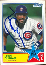 Leon Durham Signed 2013 Topps Archives All-Stars Baseball Card - Chicago Cubs