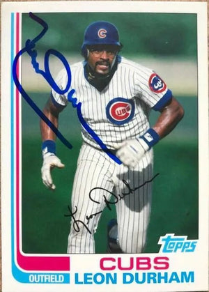 Leon Durham Signed 2013 Topps Archives Baseball Card - Chicago Cubs