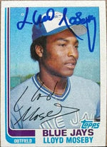 Lloyd Moseby Signed 1982 Topps Baseball Card - Toronto Blue Jays