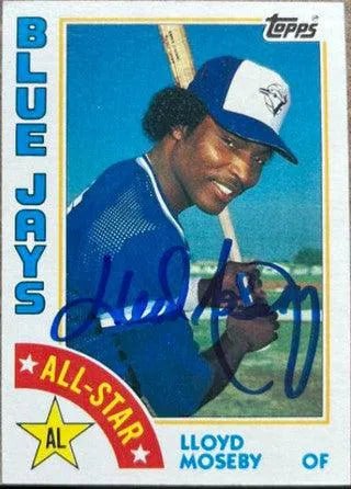 Lloyd Moseby Signed 1984 Topps All-Star Baseball Card - Toronto Blue Jays
