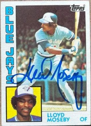 Lloyd Moseby Signed 1984 Topps Baseball Card - Toronto Blue Jays