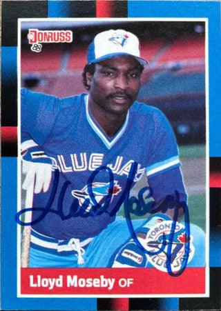 Lloyd Moseby Signed 1988 Donruss Baseball Card - Toronto Blue Jays - PastPros