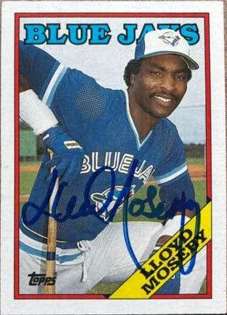 Lloyd Moseby Signed 1988 Topps Baseball Card - Toronto Blue Jays