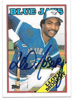 Lloyd Moseby Signed 1988 Topps Baseball Card - Toronto Blue Jays