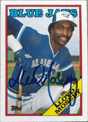 Lloyd Moseby Signed 1988 Topps Baseball Card - Toronto Blue Jays - PastPros