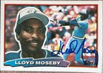 Lloyd Moseby Signed 1988 Topps Big Baseball Card - Toronto Blue Jays