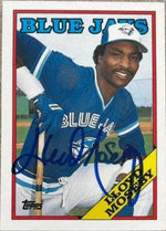 Lloyd Moseby Signed 1988 Topps Tiffany Baseball Card - Toronto Blue Jays