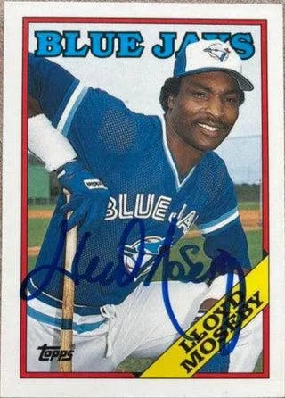 Lloyd Moseby Signed 1988 Topps Tiffany Baseball Card - Toronto Blue Jays