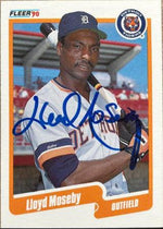 Lloyd Moseby Signed 1990 Fleer Update Baseball Card - Detroit Tigers - PastPros