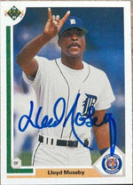 Lloyd Moseby Signed 1991 Upper Deck Baseball Card - Detroit Tigers - PastPros