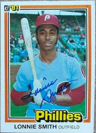Lonnie Smith Signed 1981 Donruss Baseball Card - Philadelphia Phillies