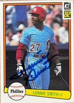 Lonnie Smith Signed 1982 Donruss Baseball Card - Philadelphia Phillies