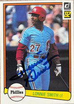 Lonnie Smith Signed 1982 Donruss Baseball Card - Philadelphia Phillies - PastPros