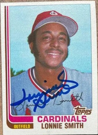 Lonnie Smith Signed 1982 Topps Traded Baseball Card - St Louis Cardinals