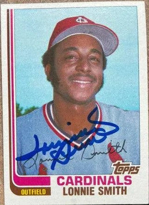 Lonnie Smith Signed 1982 Topps Traded Baseball Card - St Louis Cardinals