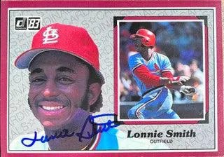 Lonnie Smith Signed 1983 Donruss Action All-Stars Baseball Card - St Louis Cardinals