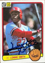 Lonnie Smith Signed 1983 Donruss Baseball Card - St Louis Cardinals
