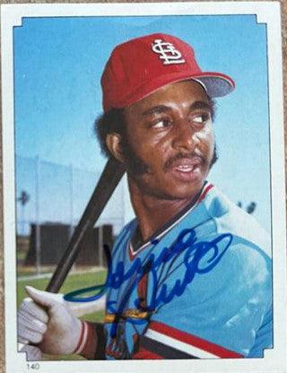 Lonnie Smith Signed 1984 Topps Stickers Baseball Card - St Louis Cardinals - PastPros