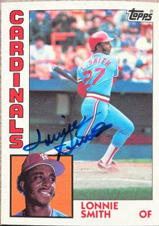 Lonnie Smith Signed 1984 Topps Tiffany Baseball Card - St Louis Cardinals - PastPros