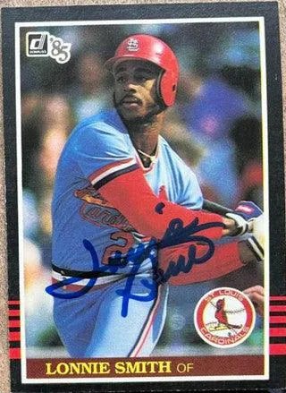 Lonnie Smith Signed 1985 Donruss Baseball Card - St Louis Cardinals