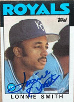 Lonnie Smith Signed 1986 Topps Baseball Card - Kansas City Royals - PastPros