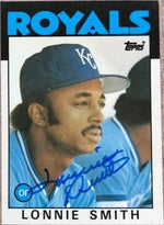 Lonnie Smith Signed 1986 Topps Tiffany Baseball Card - Kansas City Royals