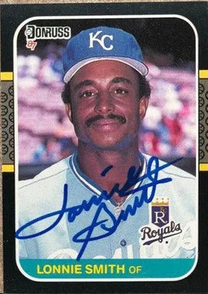 Lonnie Smith Signed 1987 Donruss Baseball Card - Kansas City Royals
