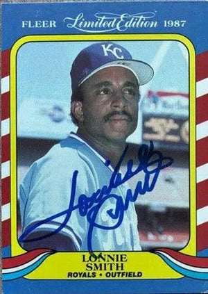 Lonnie Smith Signed 1987 Fleer Limited Edition Baseball Card - Kansas City Royals