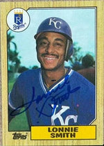 Lonnie Smith Signed 1987 Topps Baseball Card - Kansas City Royals