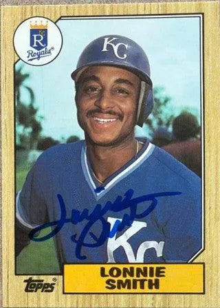 Lonnie Smith Signed 1987 Topps Tiffany Baseball Card - Kansas City Royals