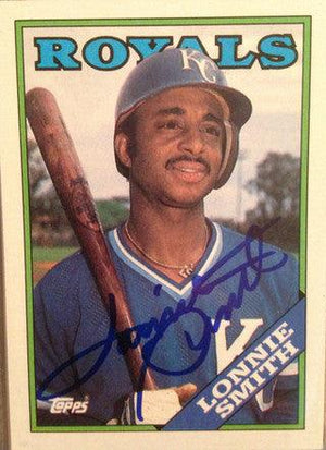 Lonnie Smith Signed 1988 Topps Baseball Card - Kansas City Royals - PastPros