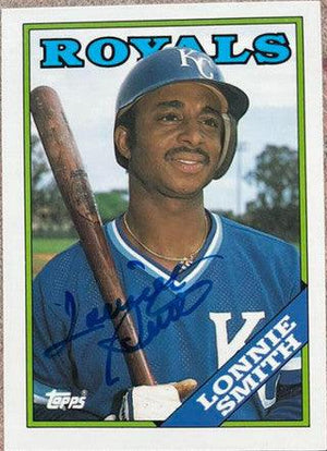 Lonnie Smith Signed 1988 Topps Tiffany Baseball Card - Kansas City Royals - PastPros