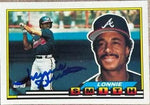 Lonnie Smith Signed 1989 Topps Big Baseball Card - Atlanta Braves