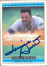 Lonnie Smith Signed 1992 Donruss Baseball Card - Atlanta Braves - PastPros
