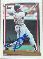Lonnie Smith Signed 1992 Topps Gold Winner Baseball Card - Atlanta Braves