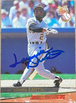 Lonnie Smith Signed 1993 Fleer Ultra Baseball Card - Pittsburgh Pirates - PastPros