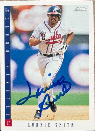 Lonnie Smith Signed 1993 Score Baseball Card - Atlanta Braves - PastPros