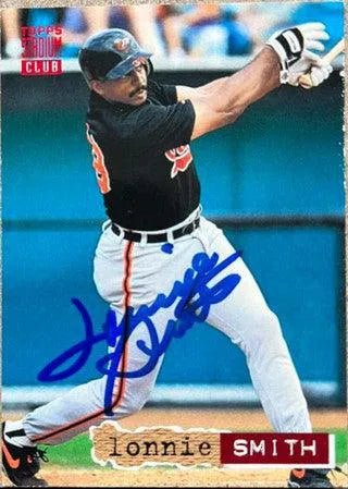 Lonnie Smith Signed 1994 Stadium Club Baseball Card - Baltimore Orioles
