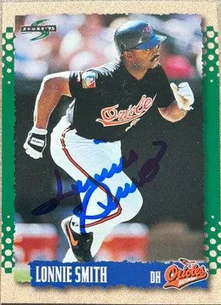 Lonnie Smith Signed 1995 Score Baseball Card - Baltimore Orioles
