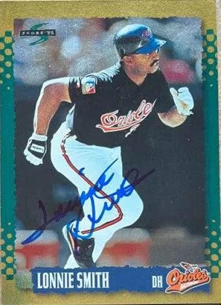 Lonnie Smith Signed 1995 Score Gold Rush Baseball Card - Baltimore Orioles
