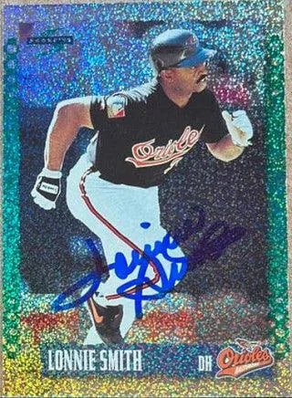 Lonnie Smith Signed 1995 Score Platinum Team Set Baseball Card - Baltimore Orioles