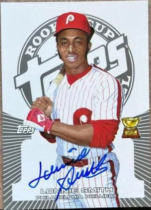 Lonnie Smith Signed 2005 Topps Rookie Cup Baseball Card - Philadelphia Phillies