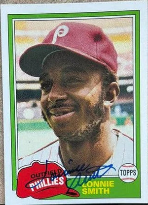 Lonnie Smith Signed 2005 Topps Rookie Cup Reprints Baseball Card - Philadelphia Phillies