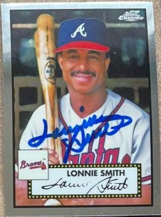 Lonnie Smith Signed 2021 Topps Chrome Platinum Anniversary Baseball Card - Atlanta Braves - PastPros