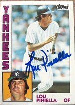 Lou Piniella Signed 1984 Topps Baseball Card - New York Yankees