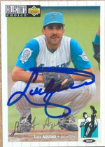 Luis Aquino Signed 1994 Collector's Choice Silver Signature Baseball Card - Florida Marlins - PastPros