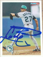 Luis Aquino Signed 1994 Fleer Baseball Card - Florida Marlins - PastPros