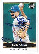 Luis Ayala Signed 2004 Upper Deck Vintage Baseball Card - Montreal Expos