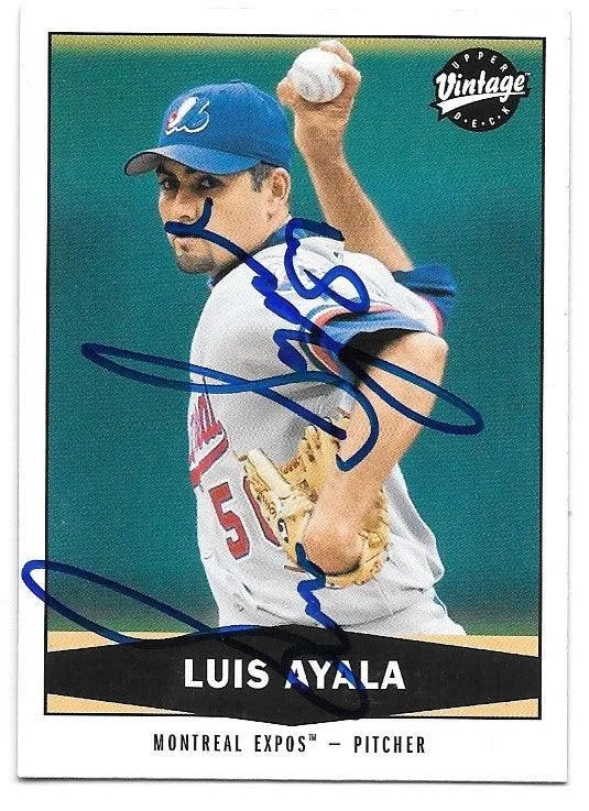 Luis Ayala Signed 2004 Upper Deck Vintage Baseball Card - Montreal Expos