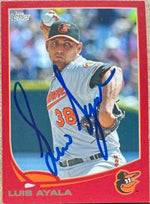 Luis Ayala Signed 2013 Topps Red Baseball Card - Baltimore Orioles - PastPros